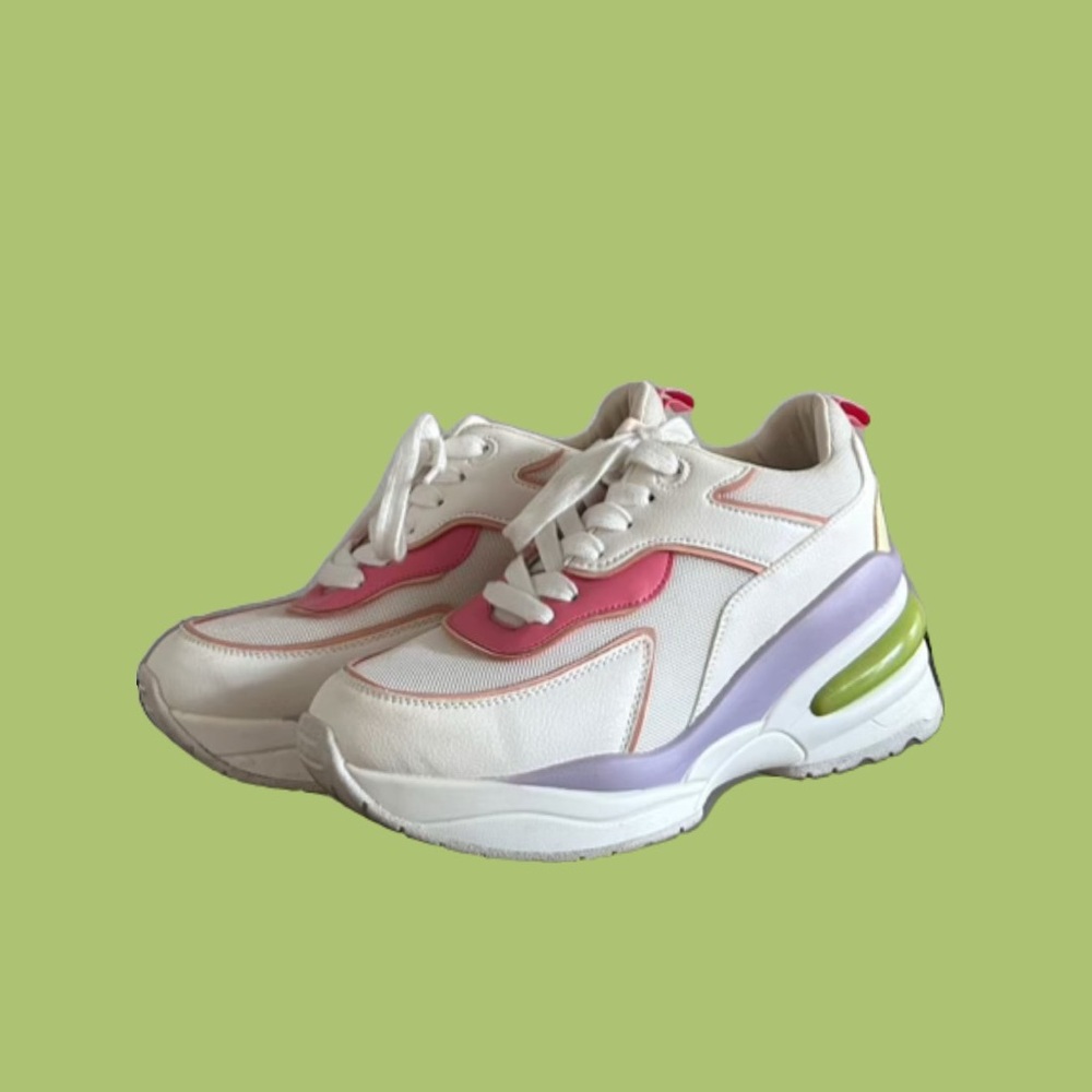 Platform Sneakers  - Vegan Leather in Puma X-Ray style
